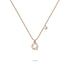 Solid 925 Sterling Silver Initial Crystal Personalised Alphabet Letter Necklace Rose Gold Filled